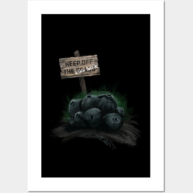 Alien Covenant egg sack (keep off the grass) Wall Art by visualangel